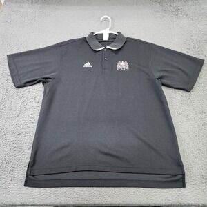 Washington Capitals Polo Shirt Mens 2XL Black NHL Hockey Adidas Embroidered Logo